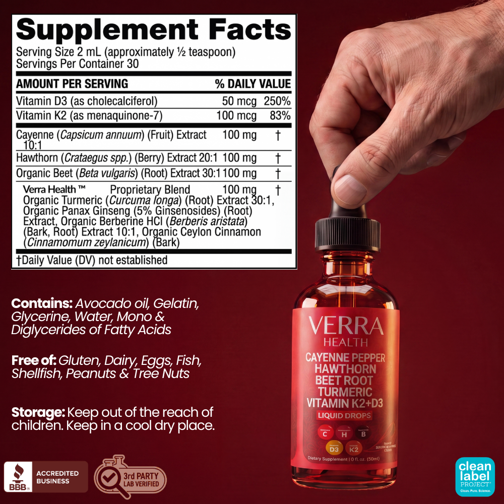 Cayenne Pepper Drops for Blood Flow, Circulation & Male Performance