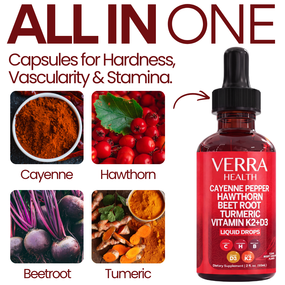 Cayenne Pepper Drops for Blood Flow, Circulation & Male Performance